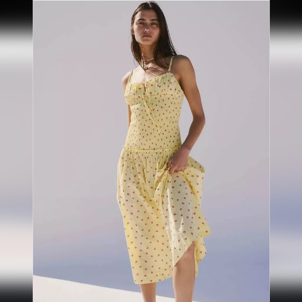 New Free People Lavender Daze Strawberry Dress Small